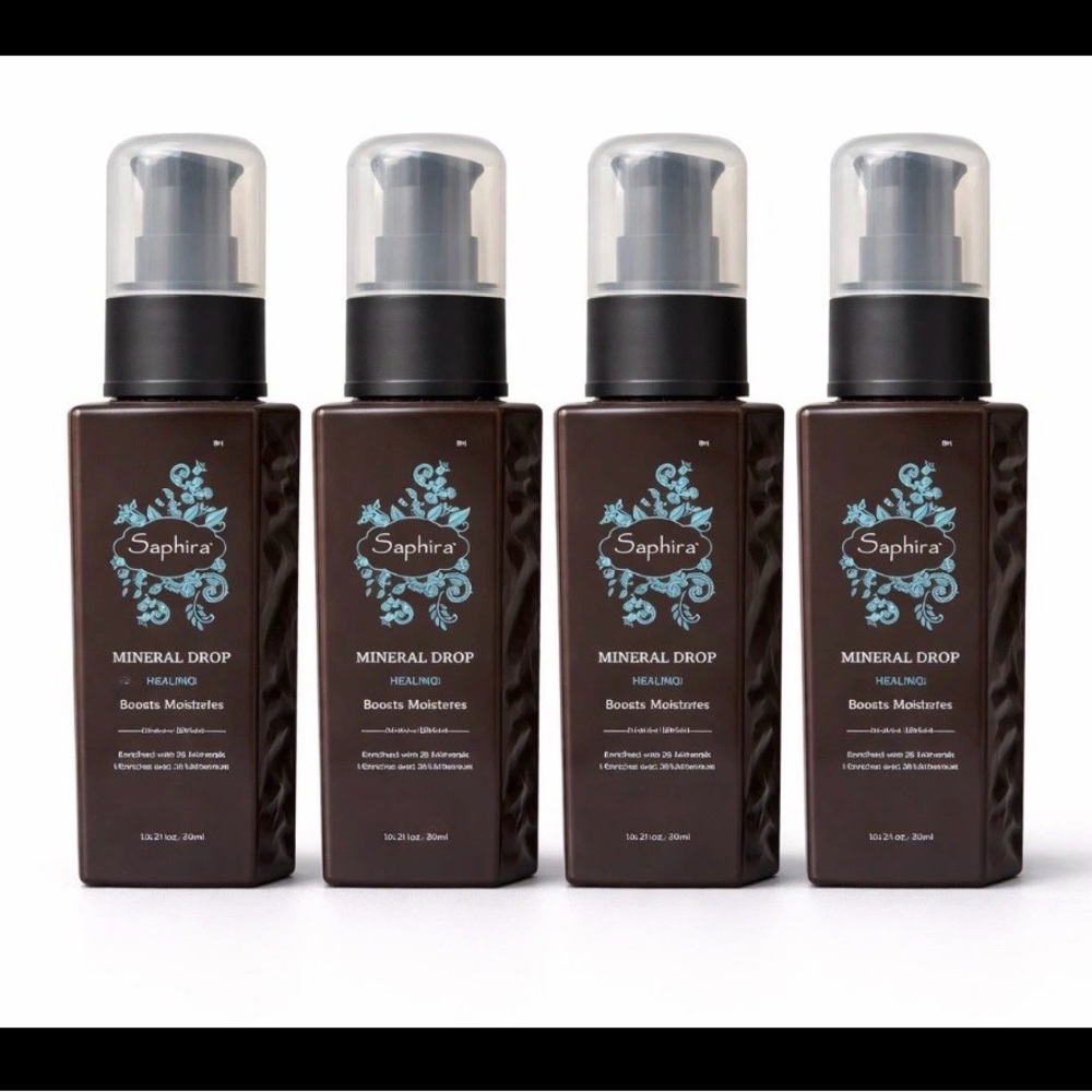 Saphira Mineral Drop Healing 3 Fl.oz Hair Treatment Set of 4